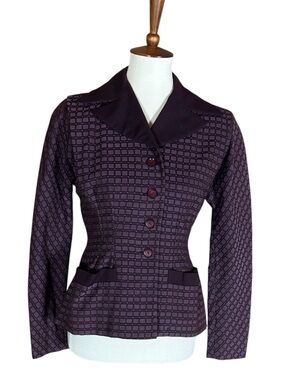Vintage Textured Tailored Jacket by Deb Shop with John Walther wool fabric